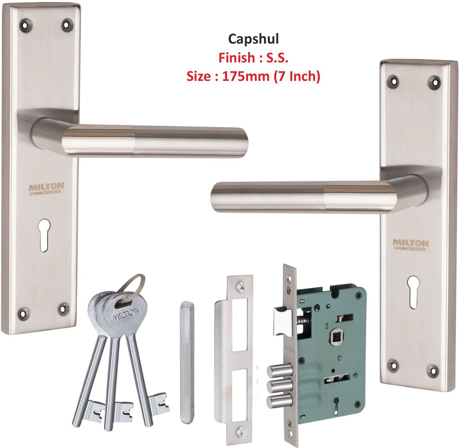 Image of MILTON Stainless Steel Door Handle