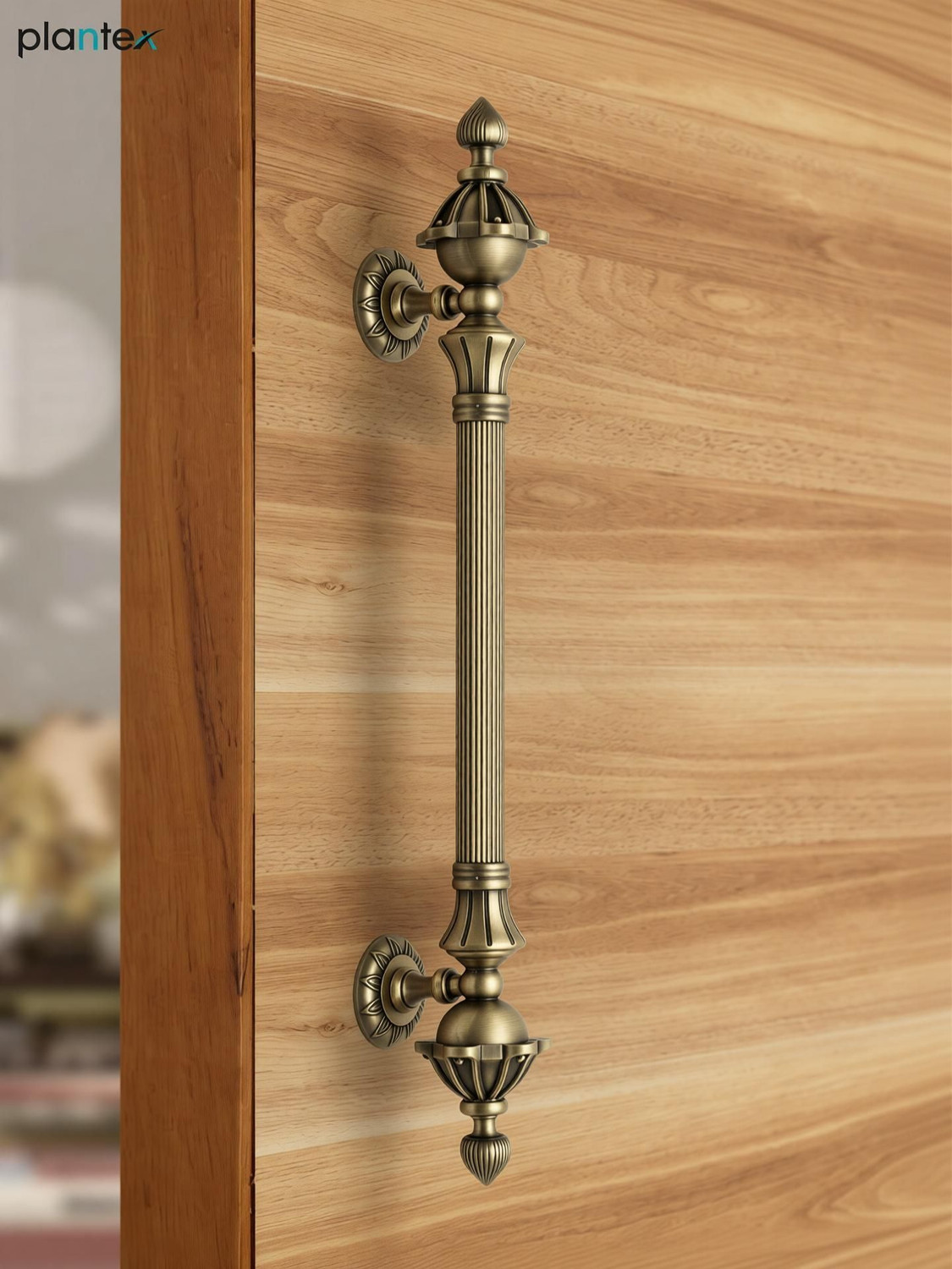 Image of Plantex Main Door Handle /18 inch Door Handle /Pull-Push Door Handle for Wooden Door Aluminium, Zinc Door Handle