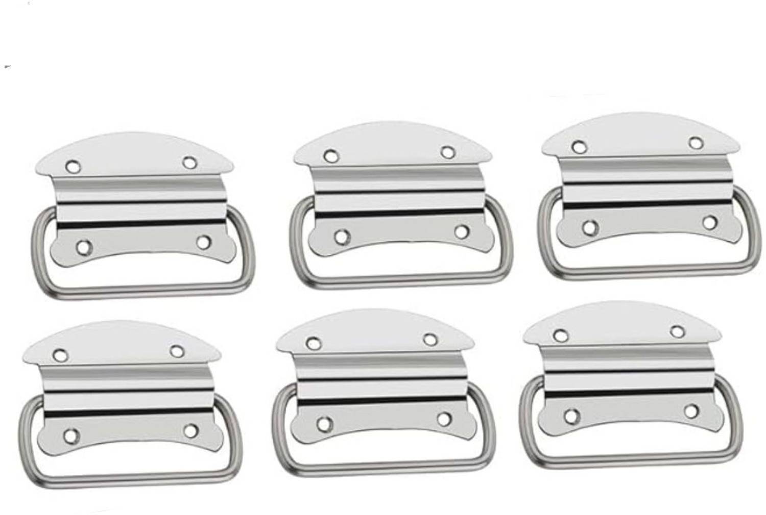 ARSENTERPRISES Chest Handle Stainless Steel Drower Handle Bad Dewan Handle with Screws 6 Pieces Stainless Steel Cabinet/Drawer Handle