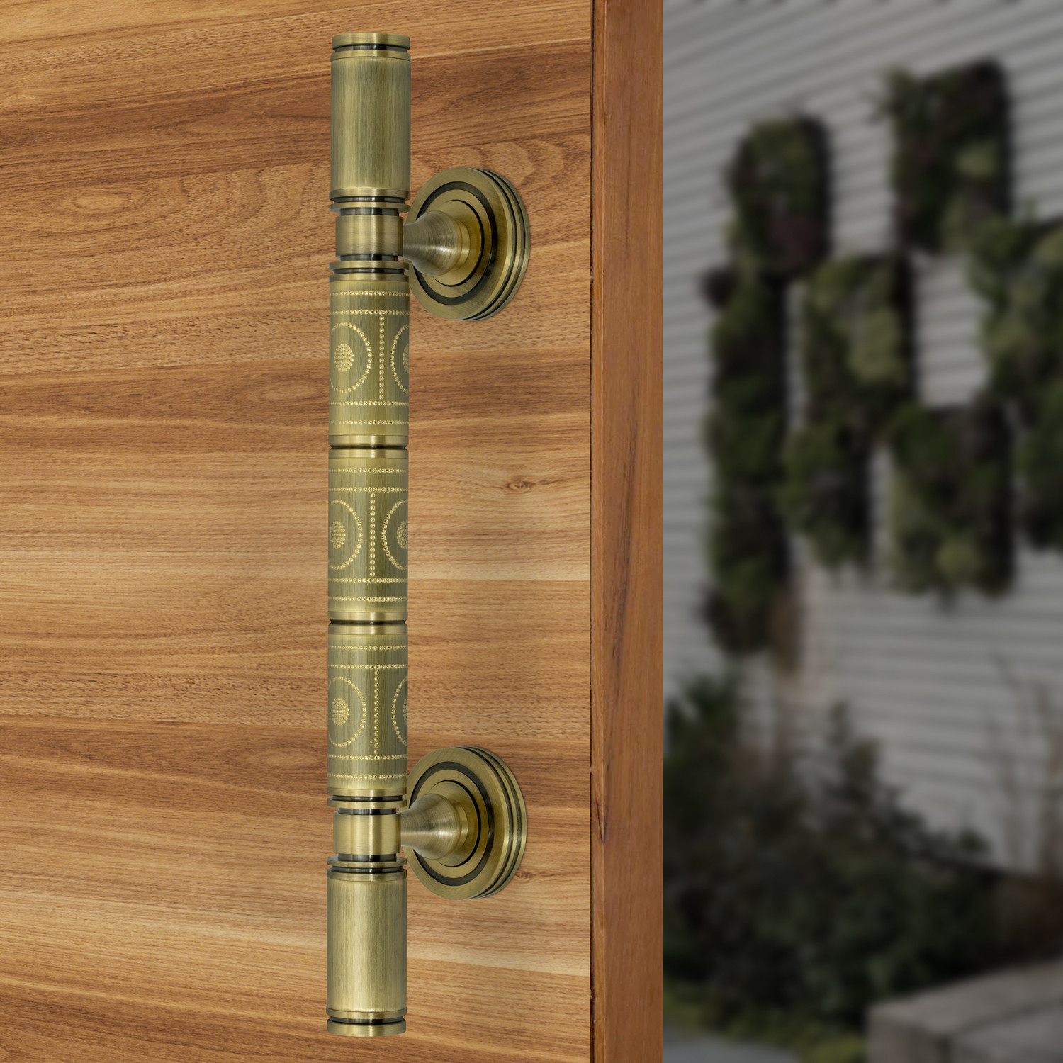Image of Plantex Main Door Handle /12 inch Pull-Push Handle for Home /Office /Hotel -(Brass Antique) Brass Door Handle
