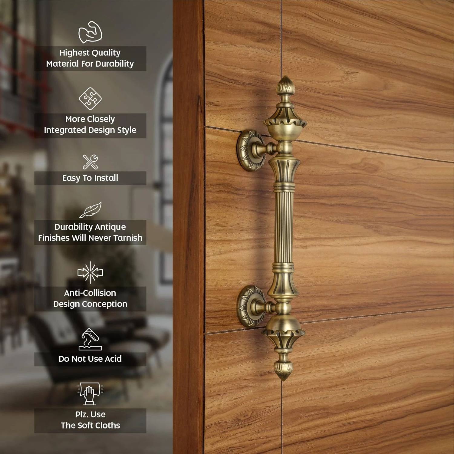 LAPO LAPO Lotus Pull Handle Zinc Door Handle Price in India - Buy