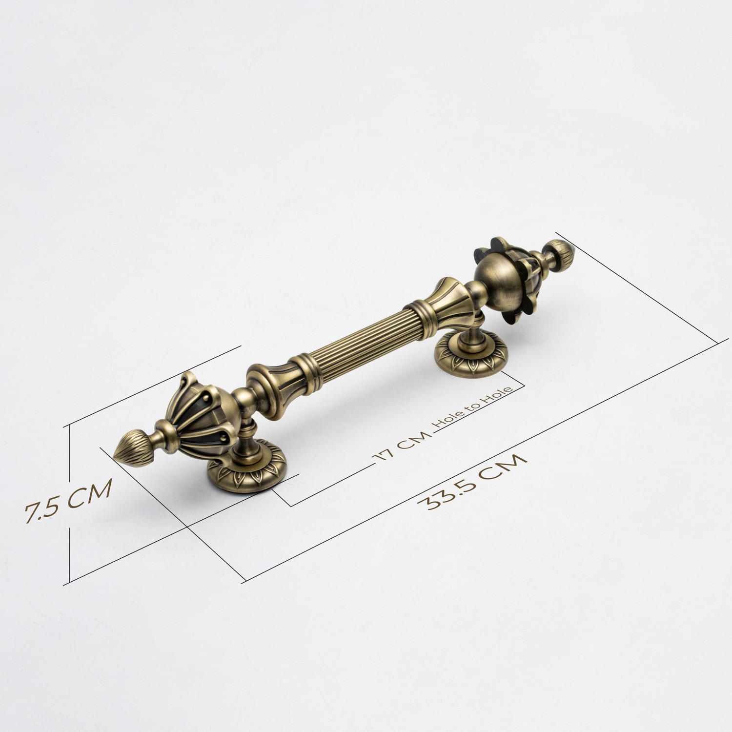 Image of Plantex 13 Inch Main Door Handle /Wooden Door Handle /Pull-Push Door Handle- Brass Antique Aluminium, Zinc Door Handle