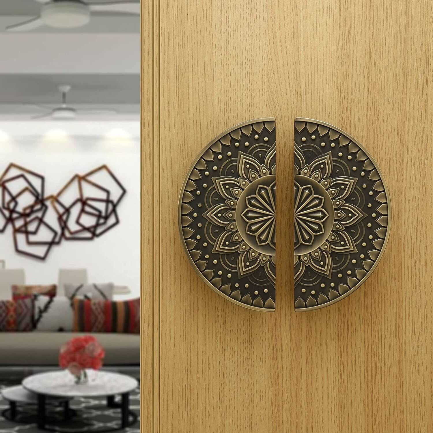 Image of Bzcarts 6 Inch Main Door Handles for All The Doors of House |Office |Hotels | Bronze Door Handle (Beige Pack of 4)