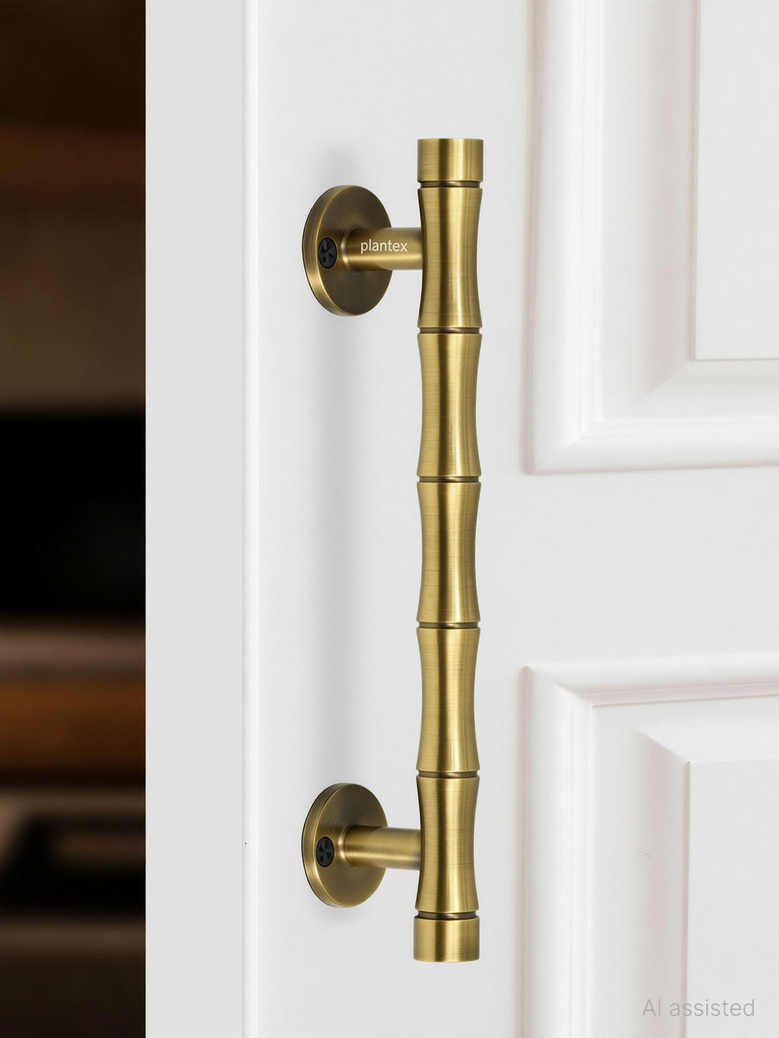 Plantex Main Door Handle/8 Inch Pull-Push Handle/Door Handle - Pack of 1 (Brass Antique) Stainless Steel Door Handle