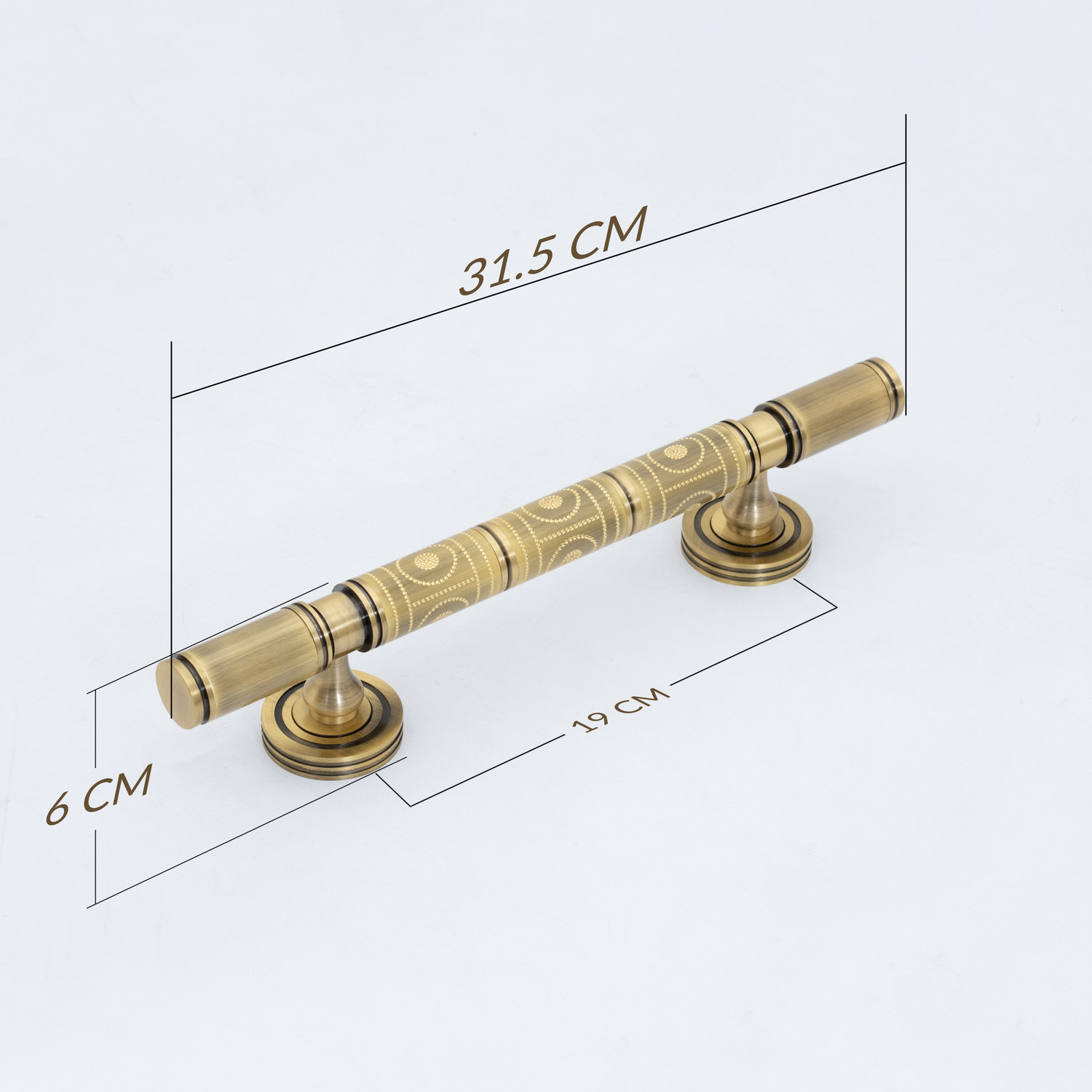 Image of Plantex Main Door Handle /12 inch Pull-Push Handle for Home /Office /Hotel -(Brass Antique) Brass Door Handle