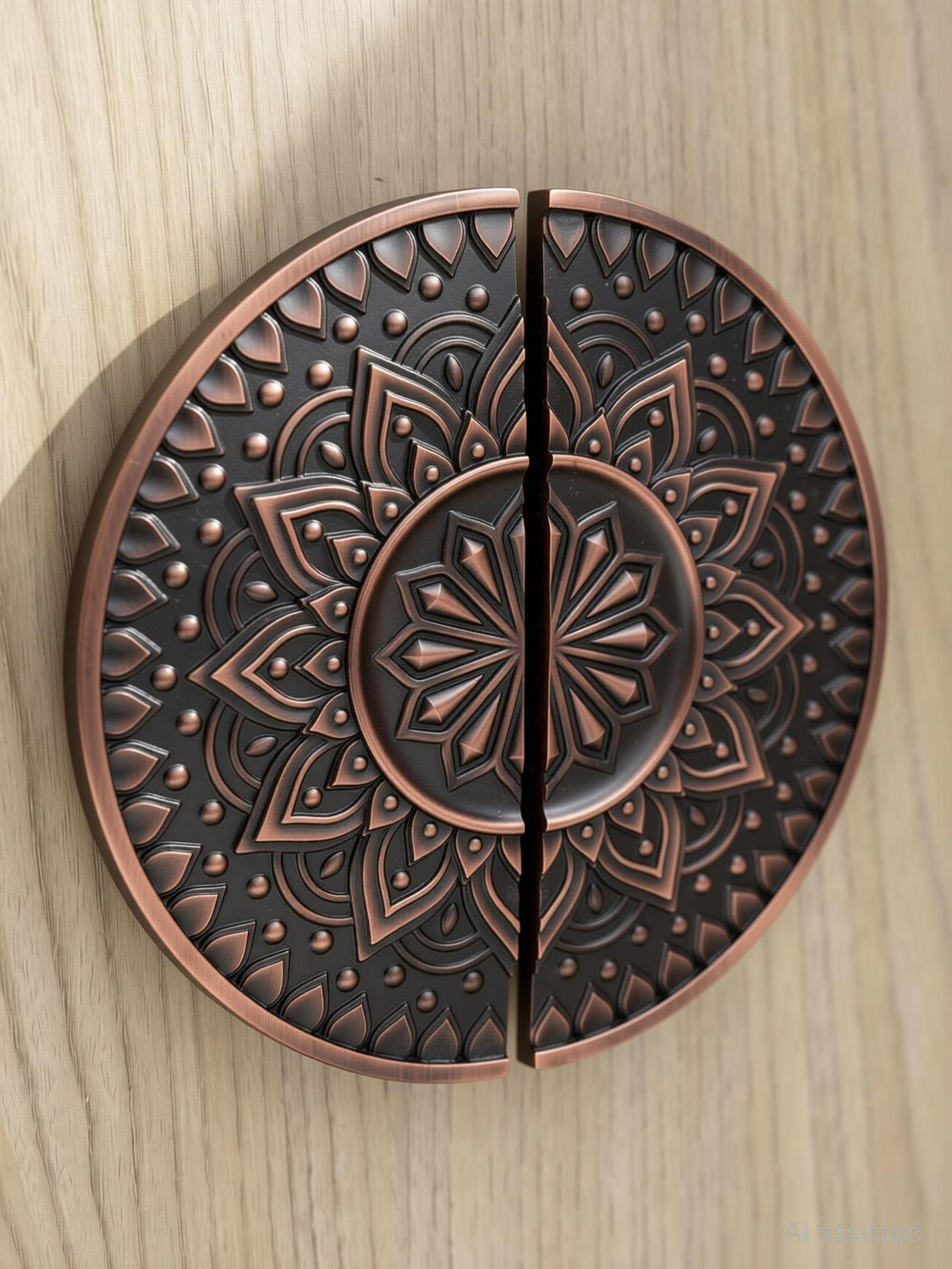 Image of Bzcarts 8 Inch Copper Main Door Handle for The Doors of House|Office|Hotels|Pooja Room Aluminium Door Handle