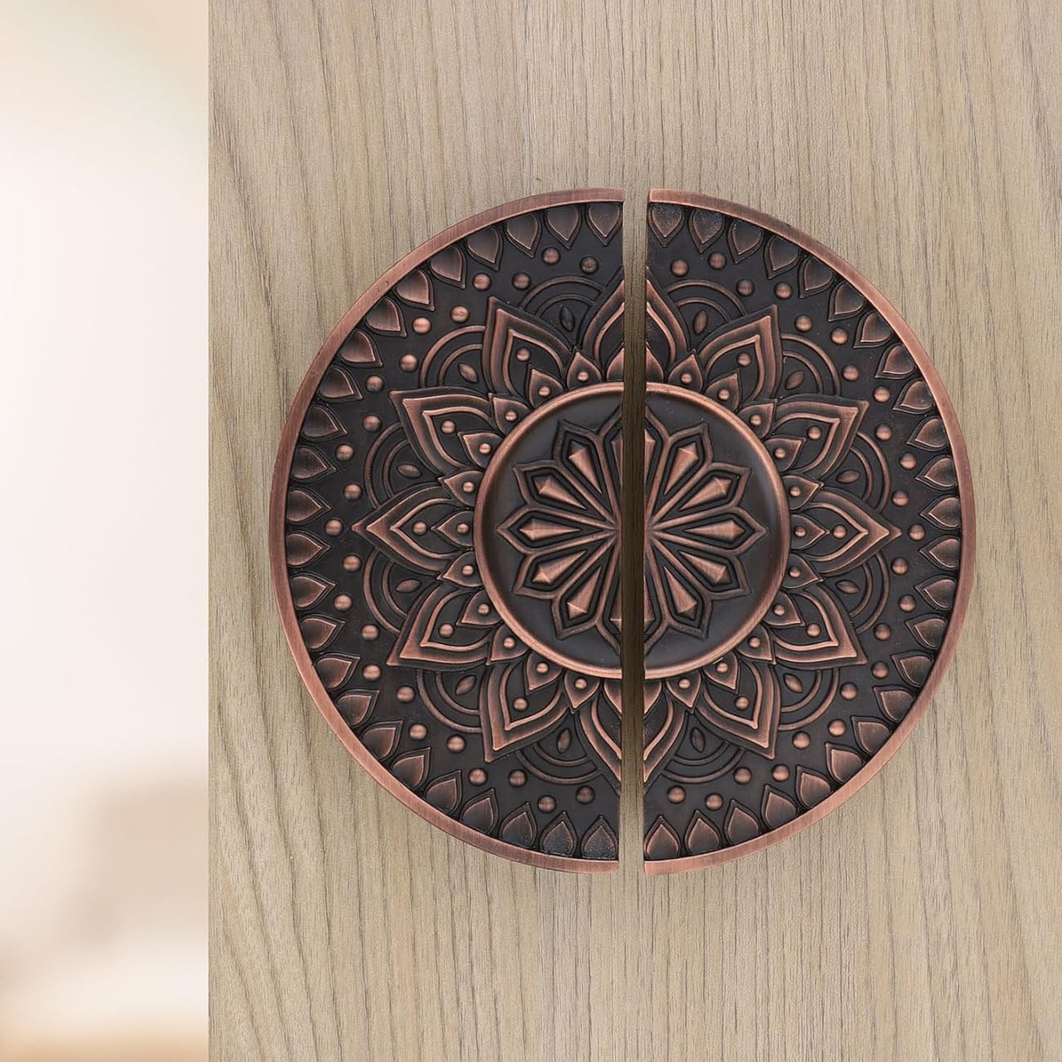 Image of Bzcarts 8 Inch Copper Main Door Handle for The Doors of House|Office|Hotels|Pooja Room Aluminium Door Handle