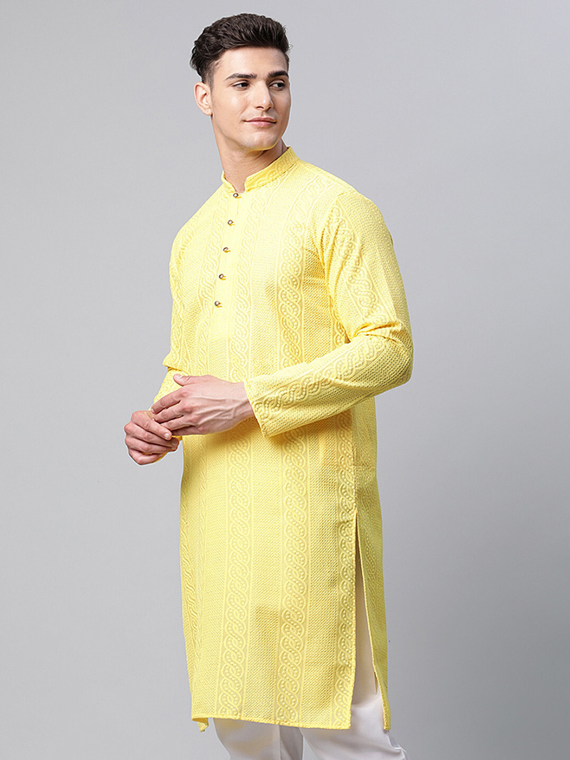 Image of Jompers Men Embroidered Straight Kurta