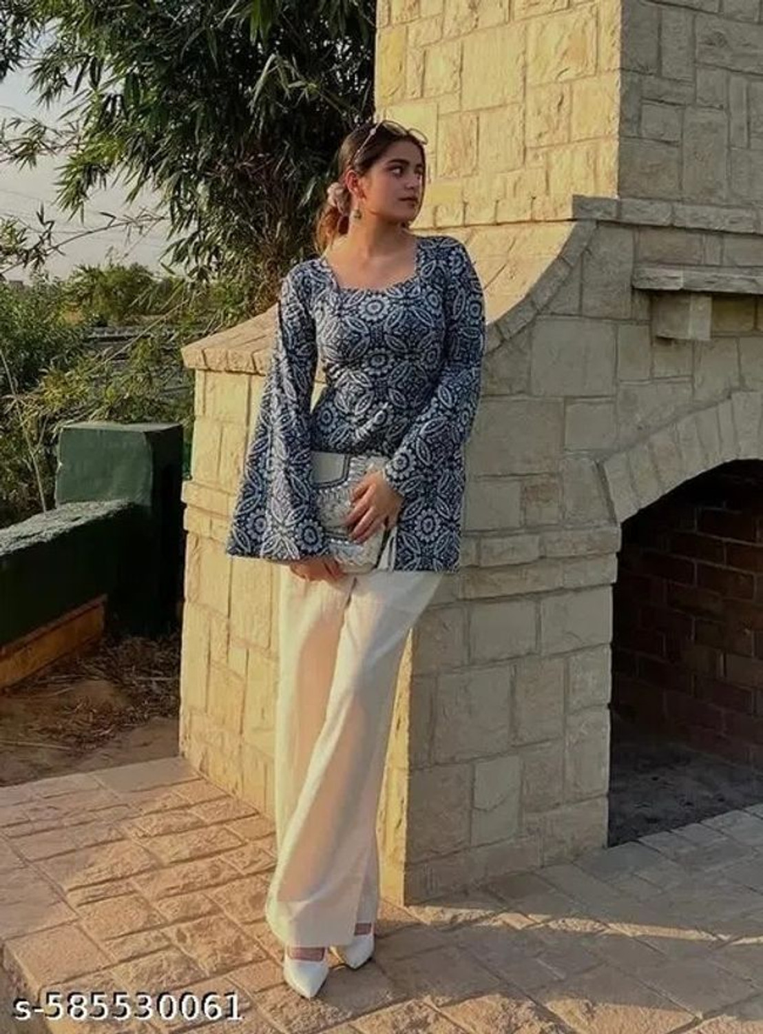 Image of SITAFAB Women Printed, Floral Print, Geometric Print Tunic Kurta