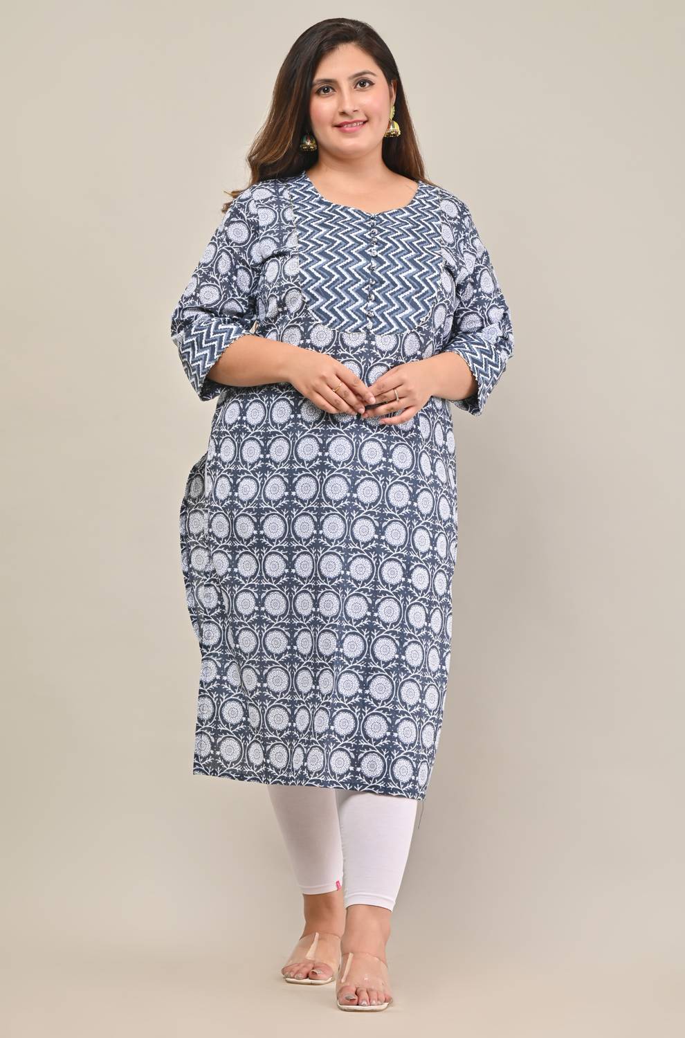 Swasti Women Printed Pure Cotton Straight Kurta (Multicolor)