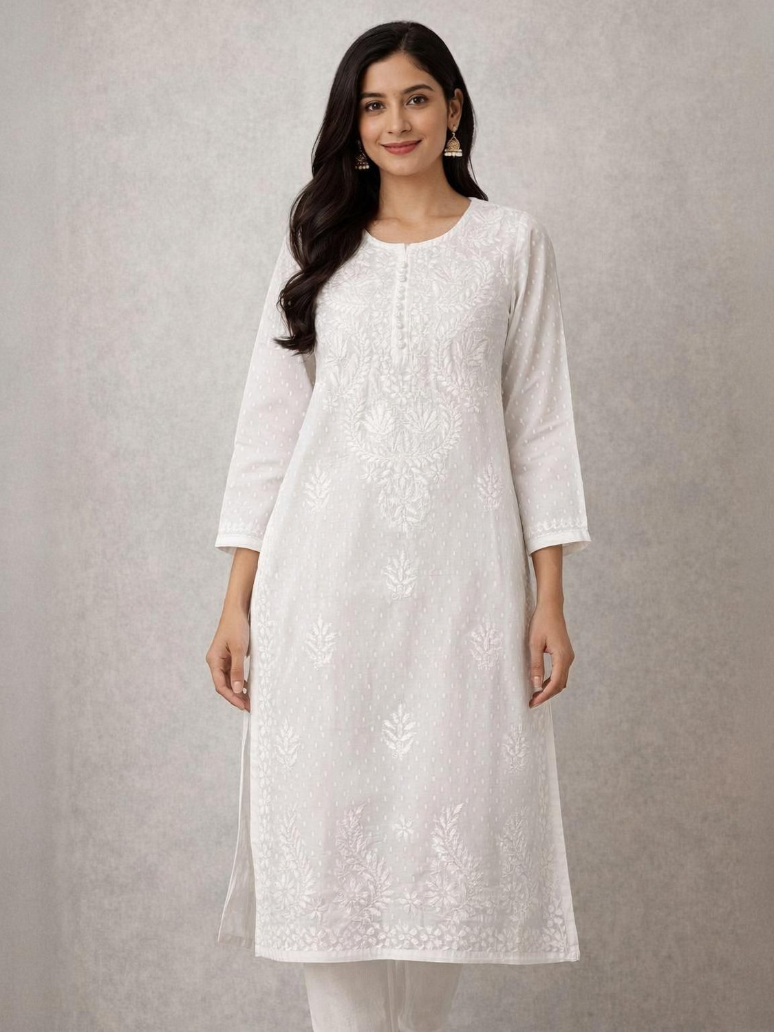 Sanskriti Women Self Design Straight Kurta