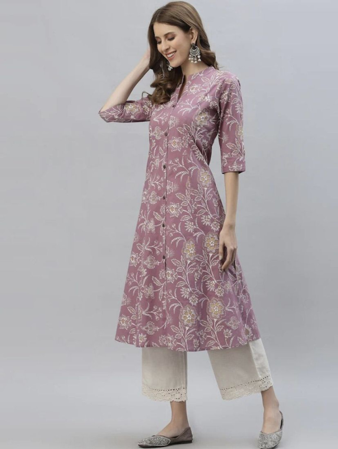 Image of PYARELAL Women Printed A-line Kurta