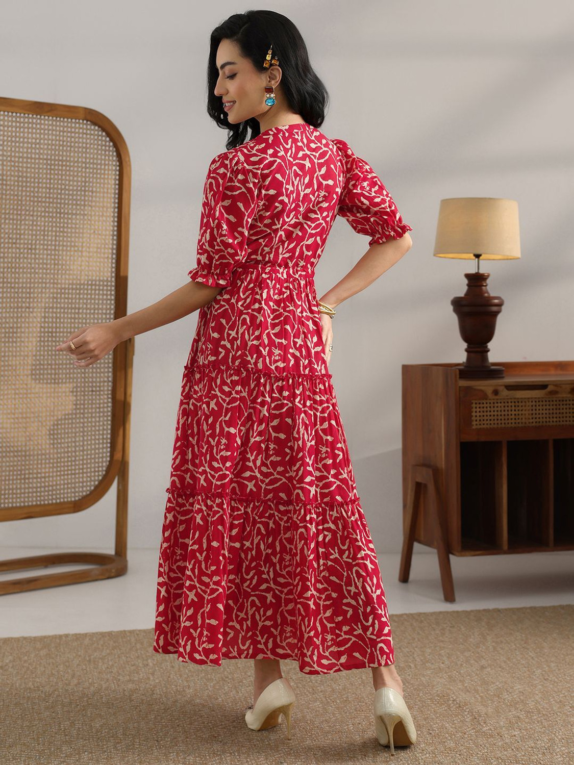 Image of LIBAS Women Printed Flared Kurta