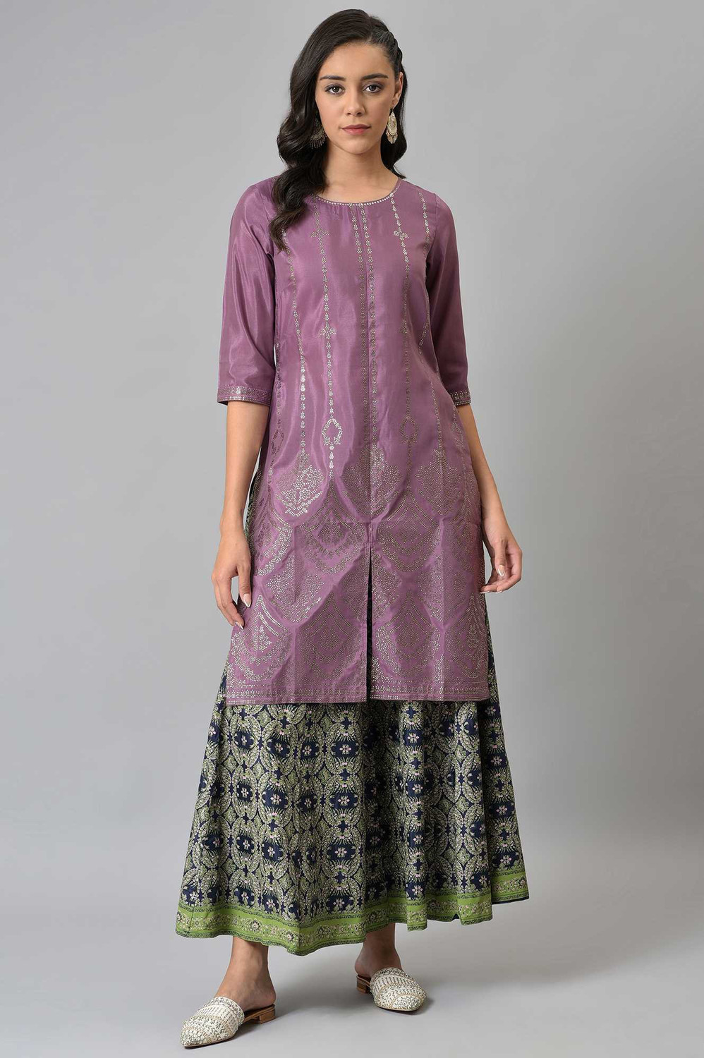 Image of W Women Printed Straight Kurta