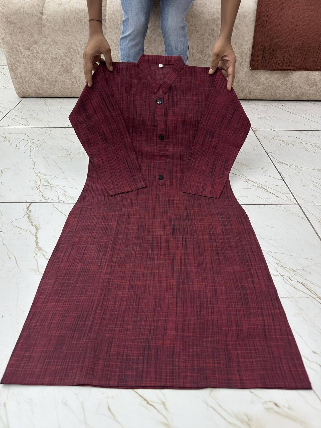 AA ENTERPRISES Women Self Design Straight Kurta