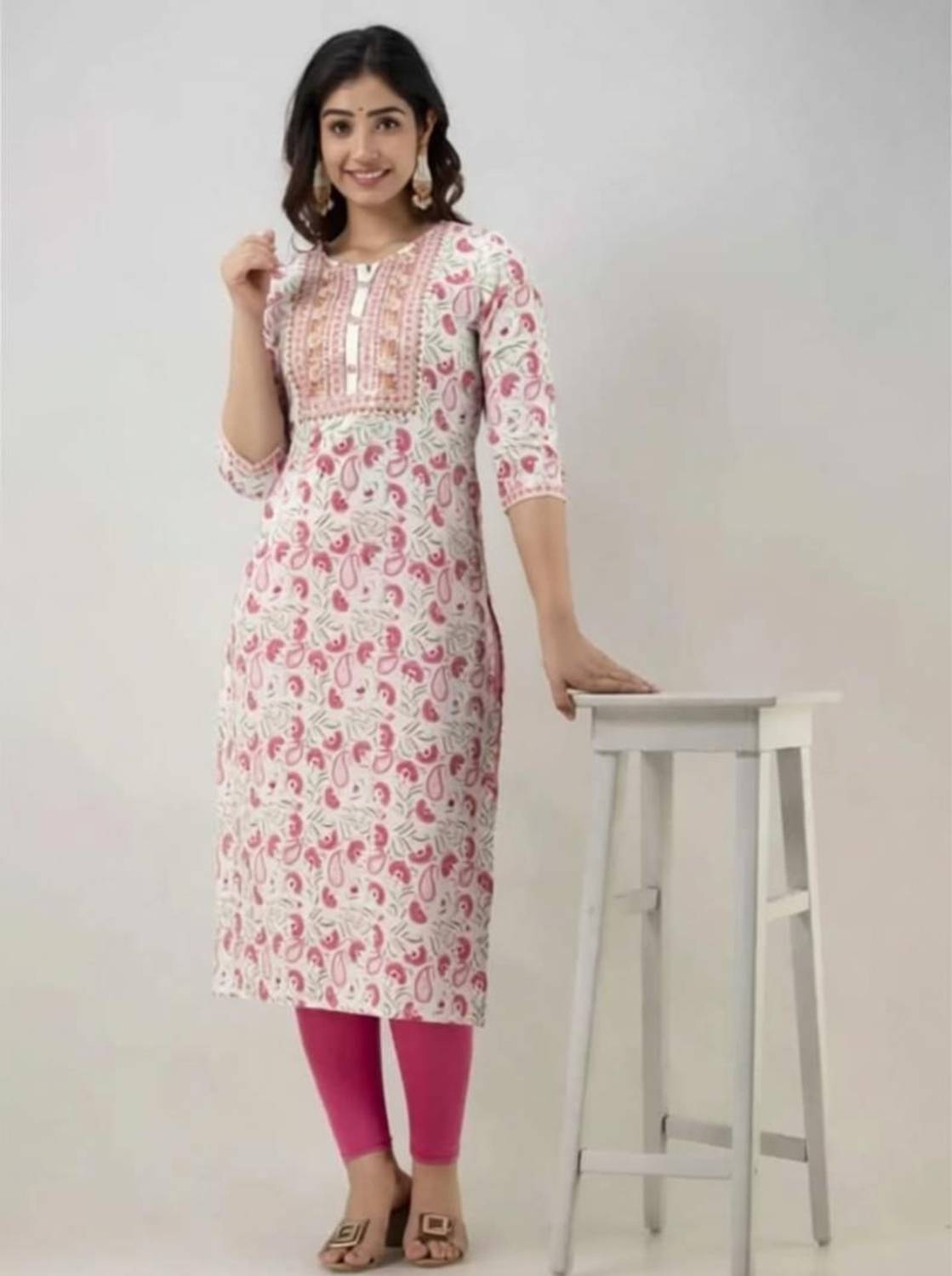 BAKNAD Women Printed A-line Kurta