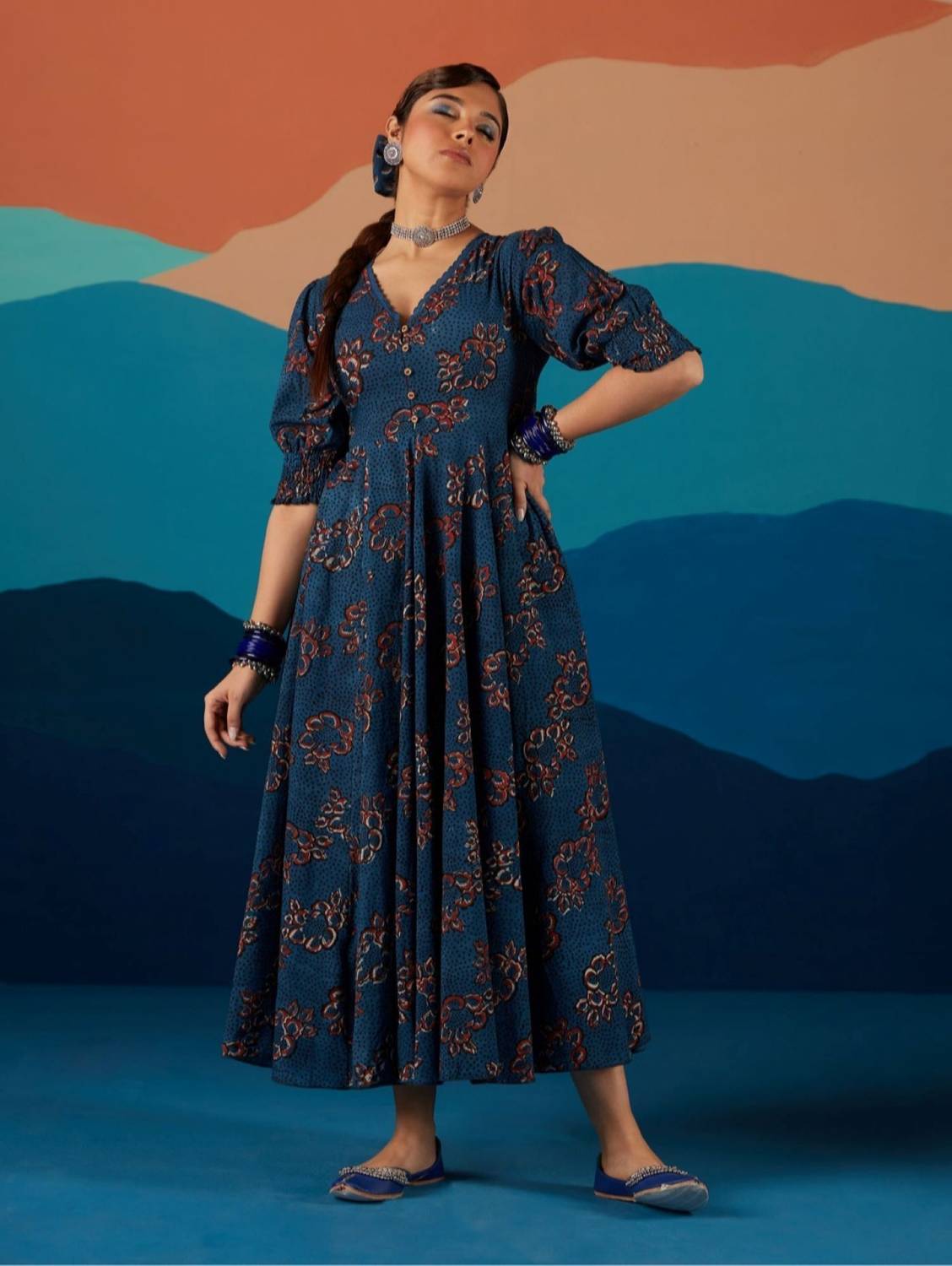 CHARNEST Women Printed Anarkali Kurta
