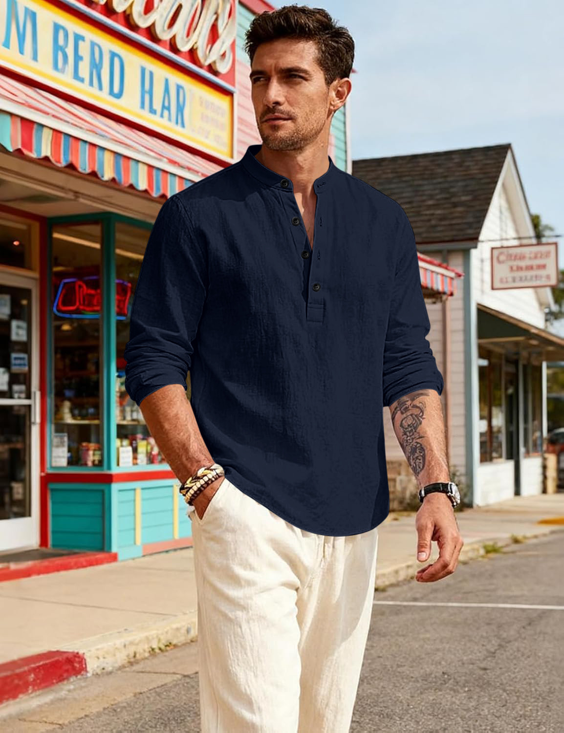 Image of ZARTHA Men Self Design A-line Kurta
