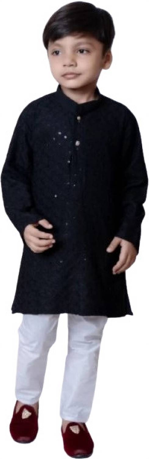 Ranidresses Boys Embroidered A-line Kurta