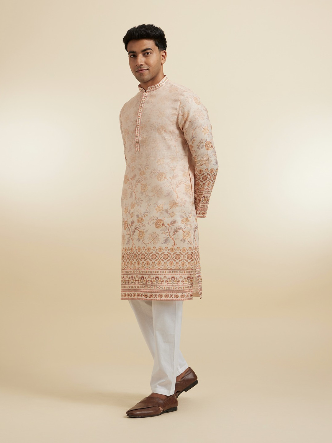 Image of DIWAS by Manyavar Men Printed Straight Kurta