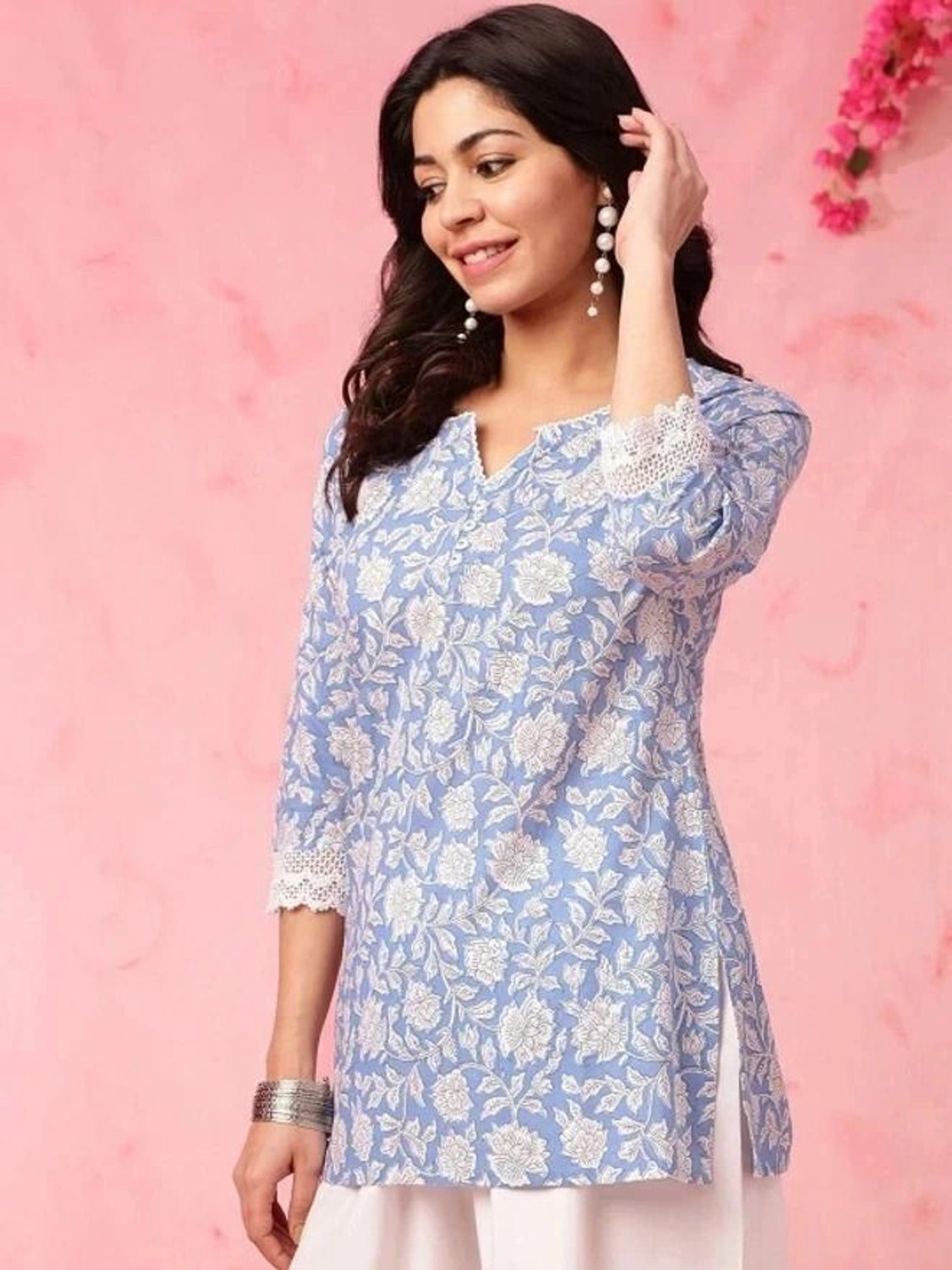 Image of Mahira's Comfort Women Floral Print A-line Kurta