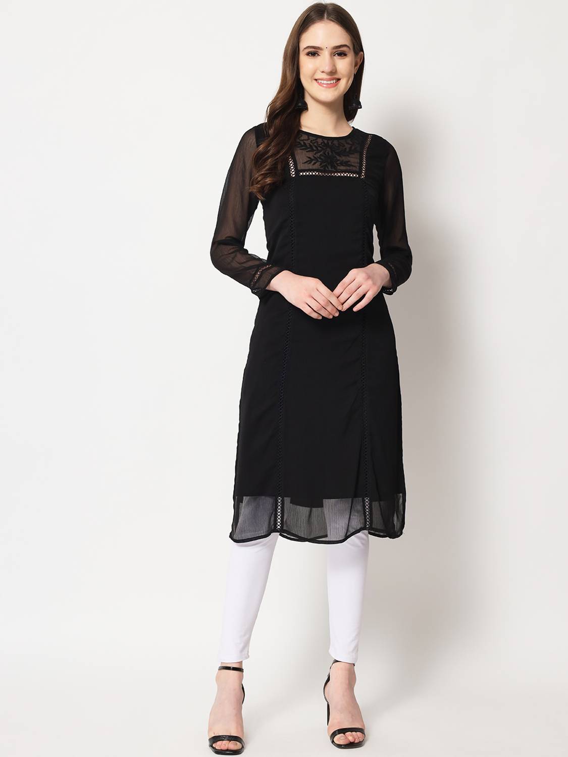 ARDITA Women Embroidered Straight Kurta