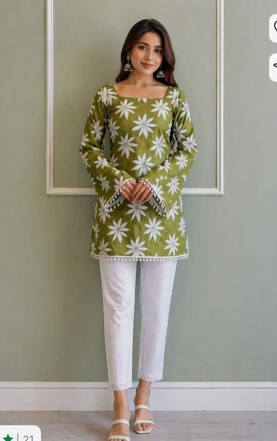 Image of VASTRIYA Women Floral Print Straight Kurta