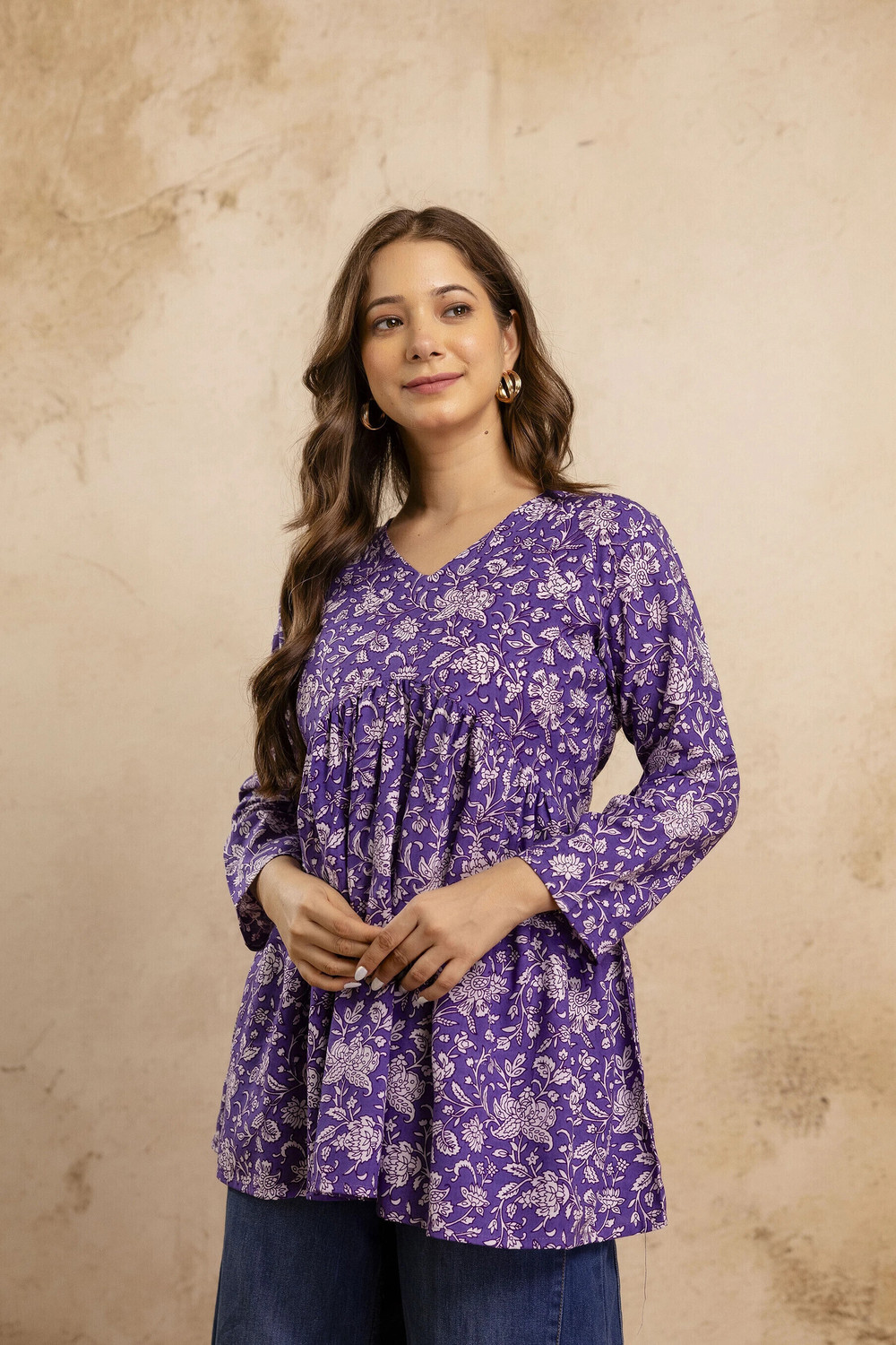 Image of Mialo fashion Women Printed Flared Kurta