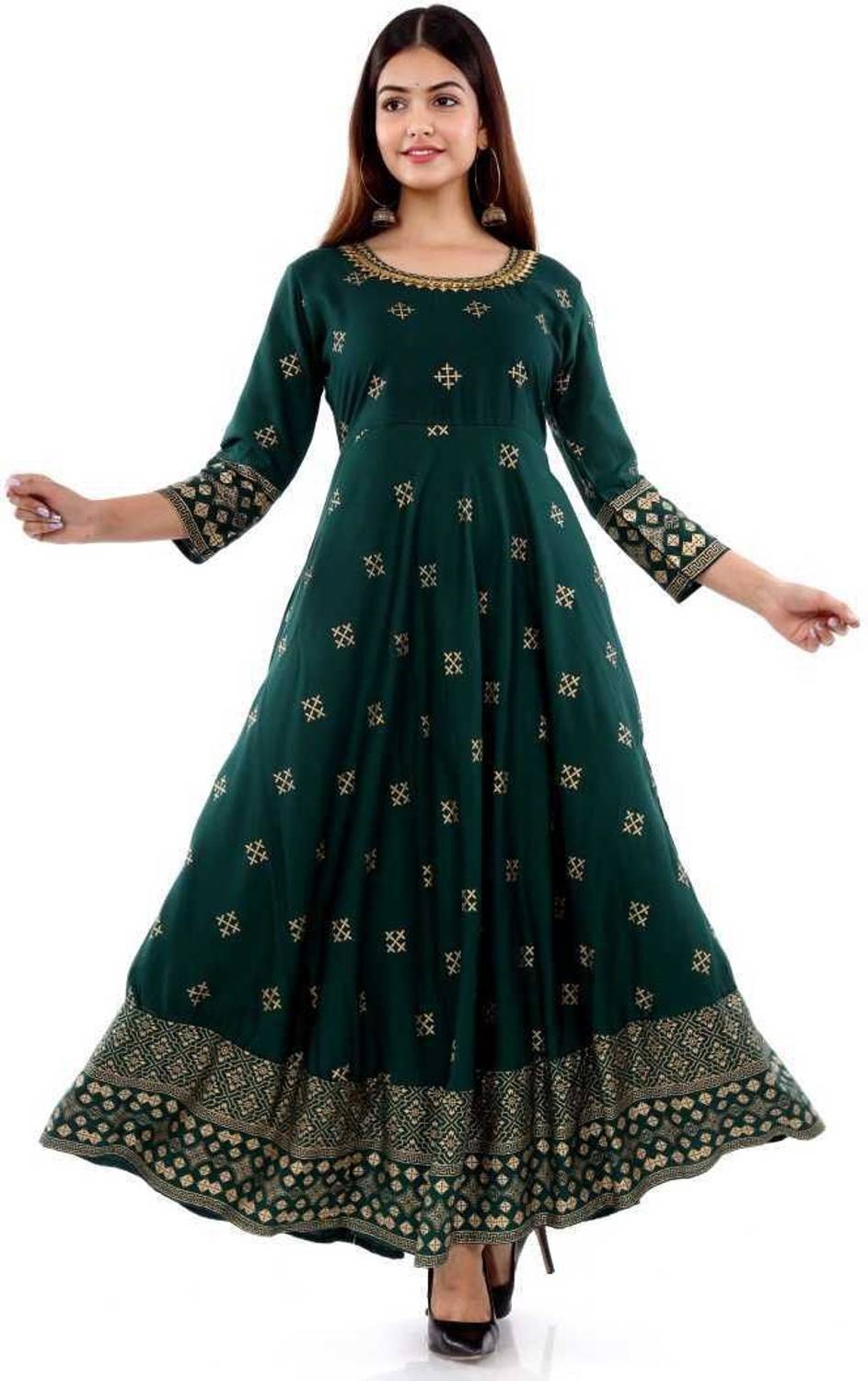 Bairaj Women Printed Flared Kurta