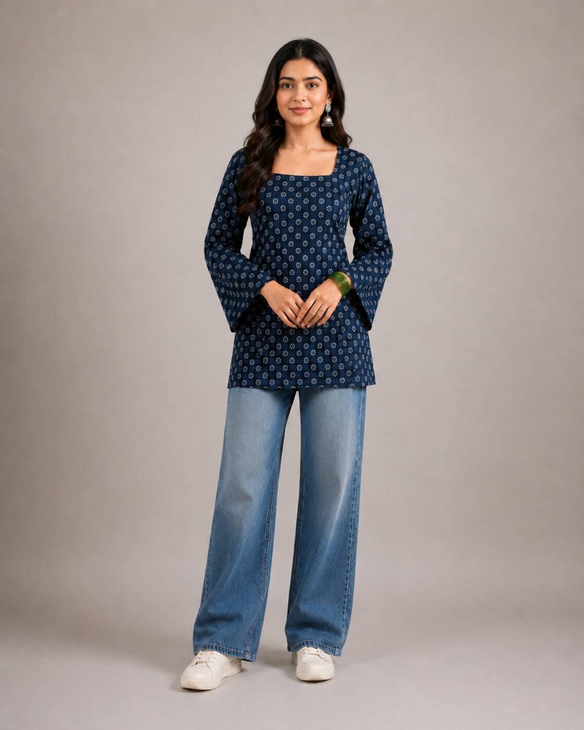 ALENJAN Women Printed A-line Kurta