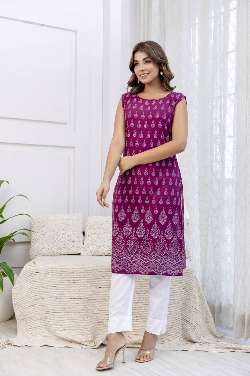BATHANI CREATION Women Printed A-line Kurta