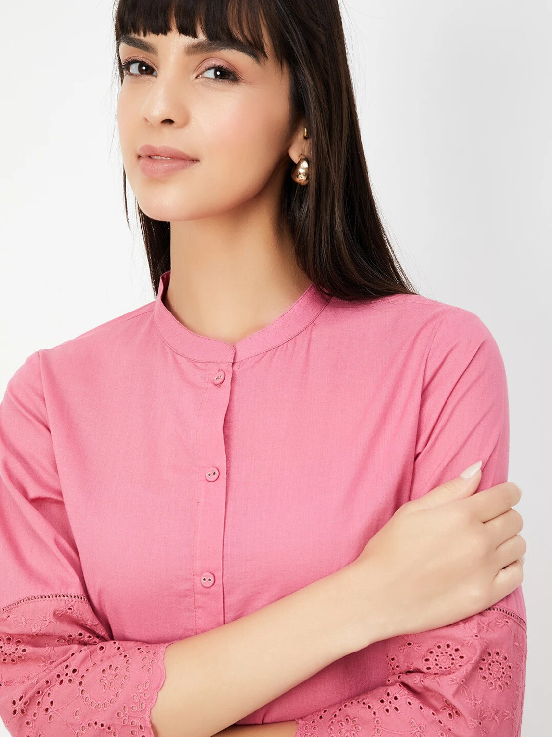 Image of MAX Women Embroidered Straight Kurta