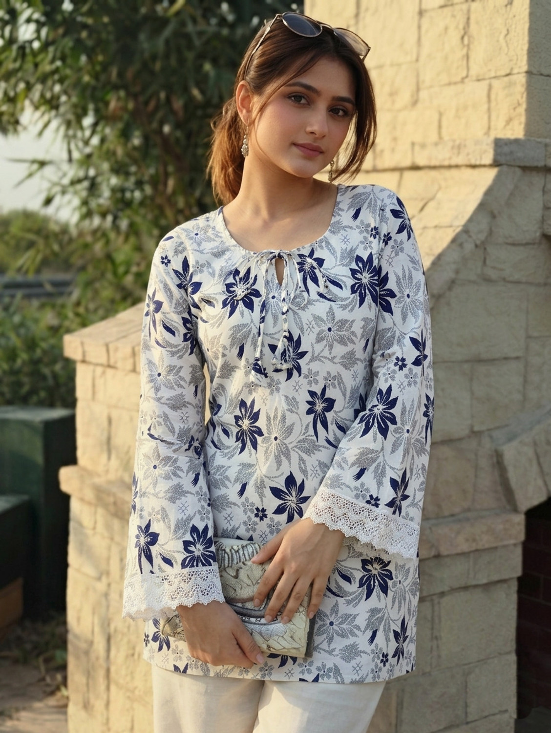 Image of NF ATTIRE Women Floral Print Straight Kurta