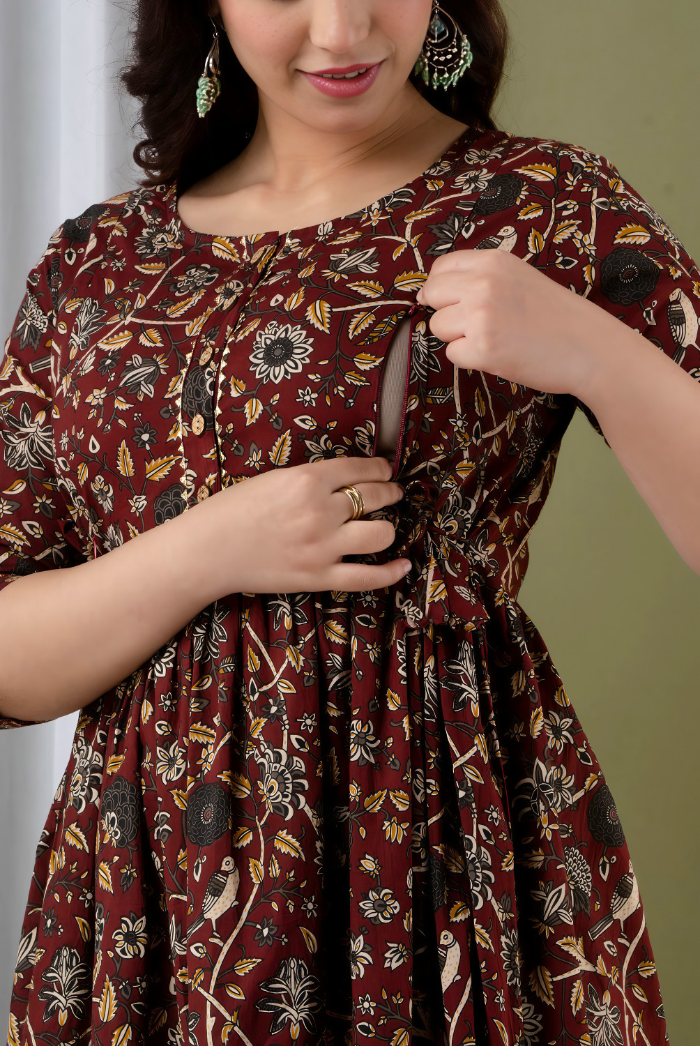 Image of Dream Global Women Printed Anarkali Kurta