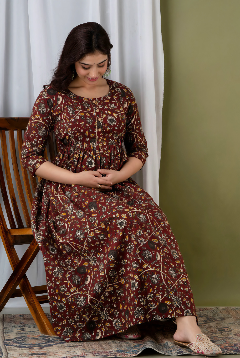 Image of Dream Global Women Printed Anarkali Kurta