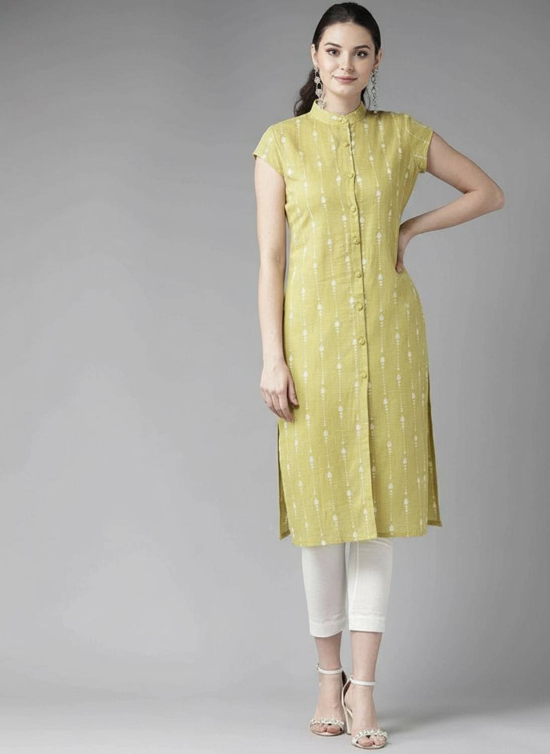 Amudee Fashion Women Printed Cotton Blend Straight Kurta (Pink)