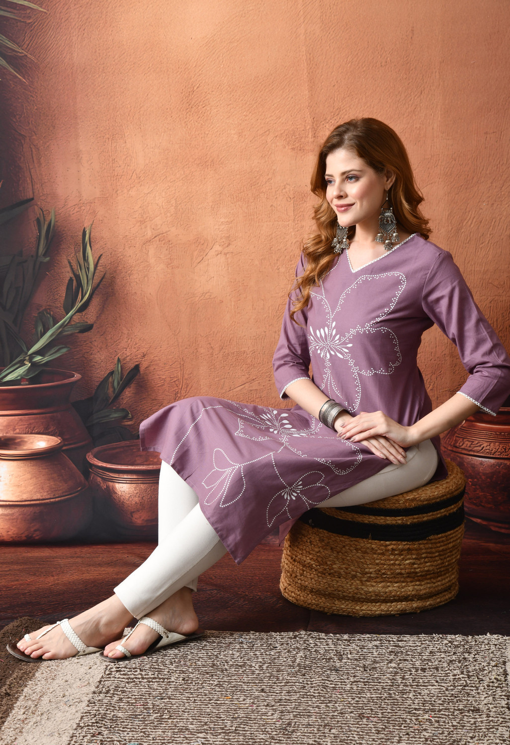 Image of BKApparels Women Printed Straight Kurta