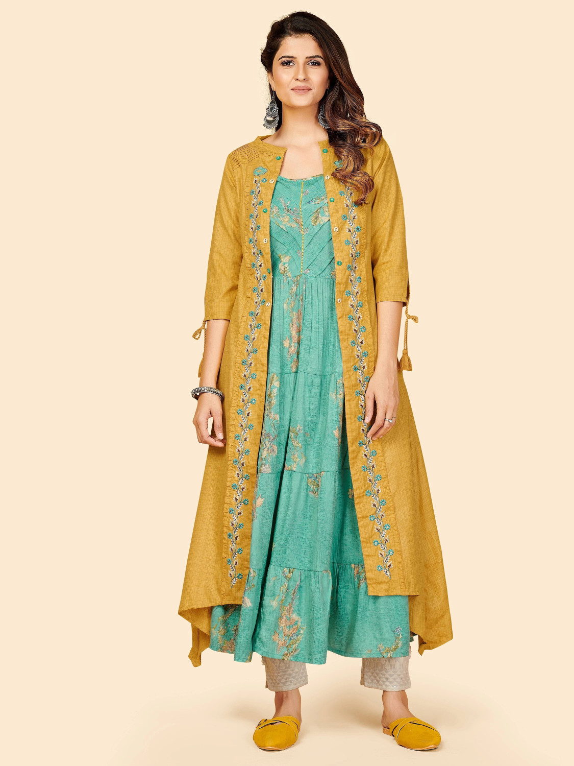 Image of VBUYZ Women Embroidered Anarkali Kurta