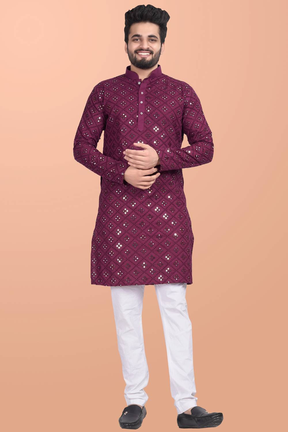 BYTER Men Embellished Straight Kurta