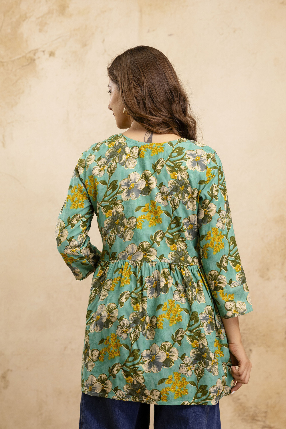 Image of Mialo fashion Women Floral Print Flared Kurta