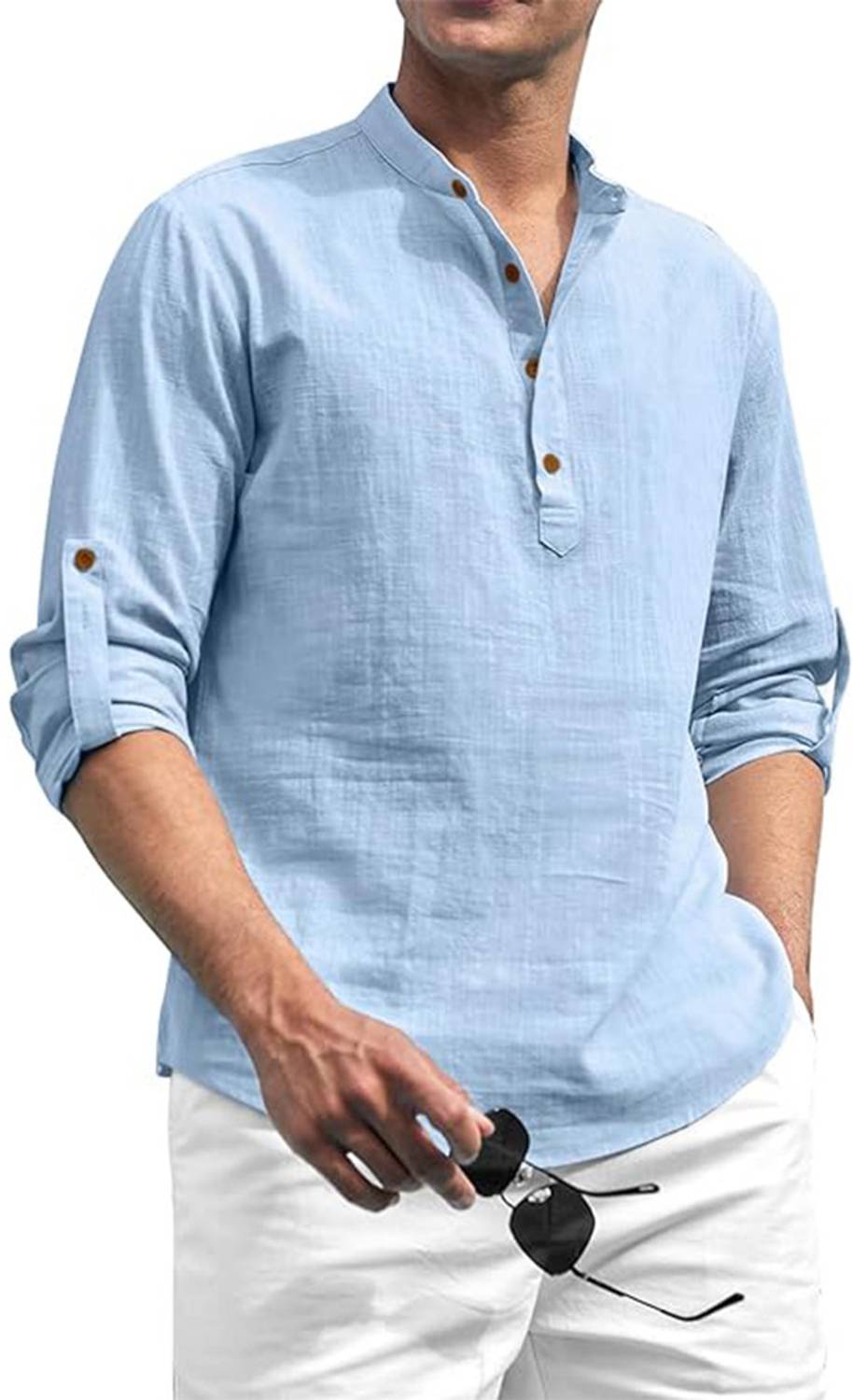 Vida Loca Men Solid Straight Kurta Blue