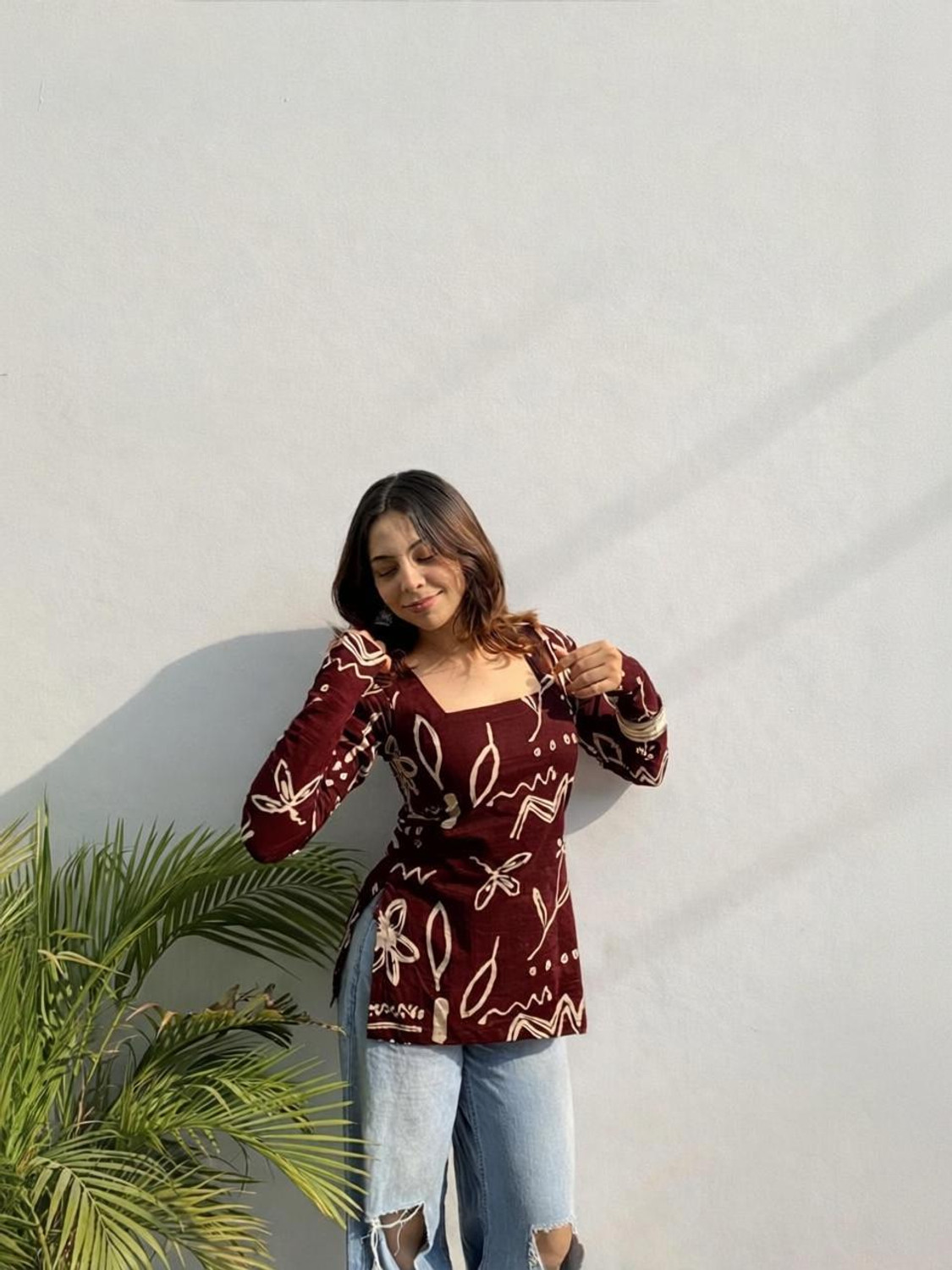 Image of upsara fashion Women Floral Print Straight Kurta