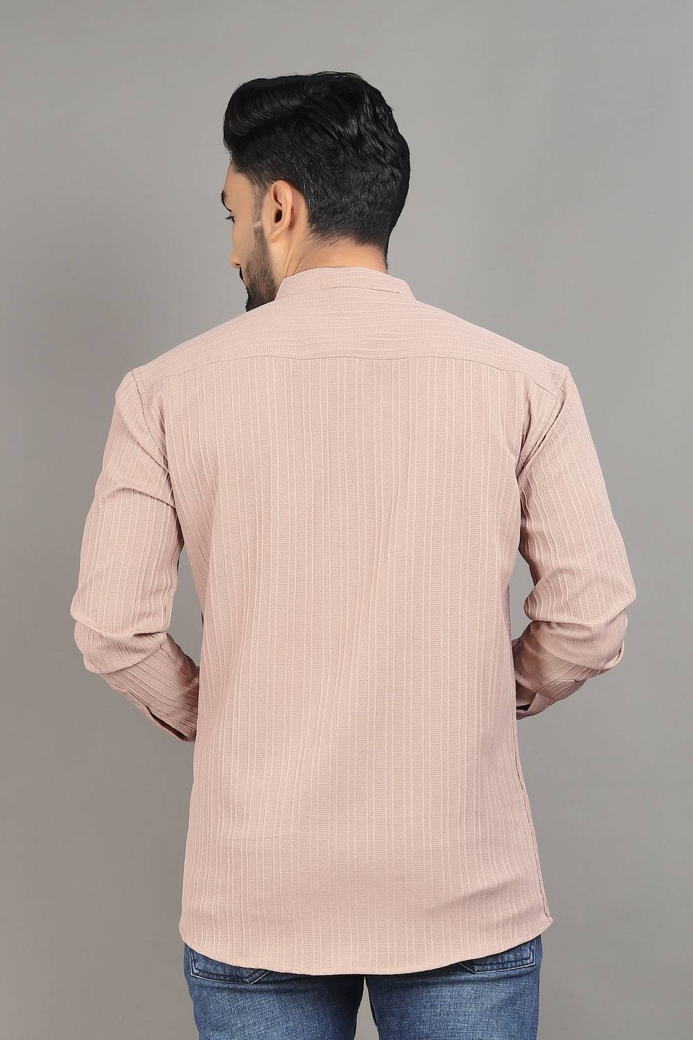 Nofilter Men Beige Solid Straight Kurta - Image 2