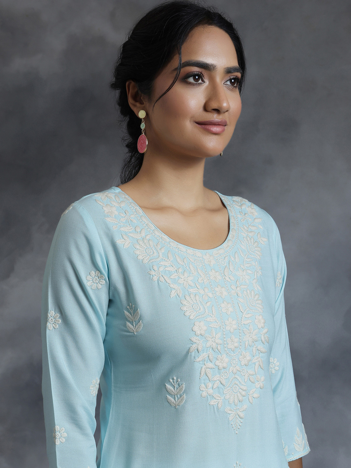 Image of LIBAS Women Embroidered Straight Kurta