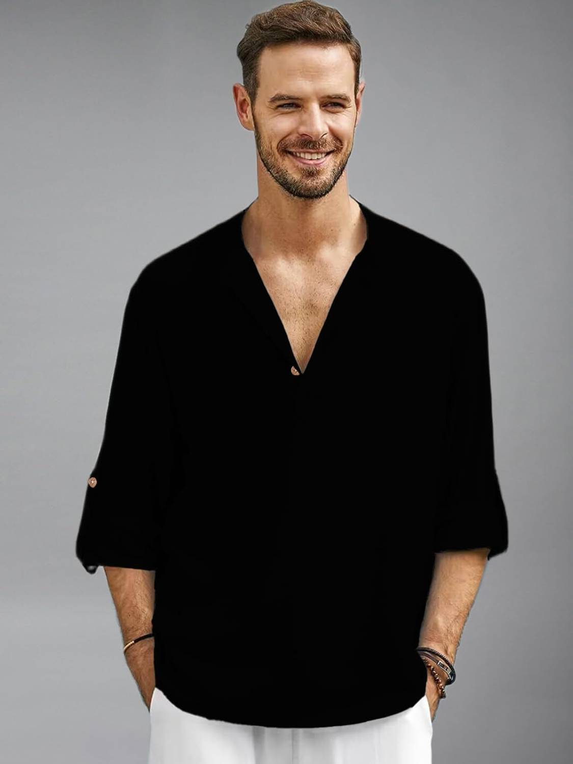 DiAsh Men Solid A-line Kurta