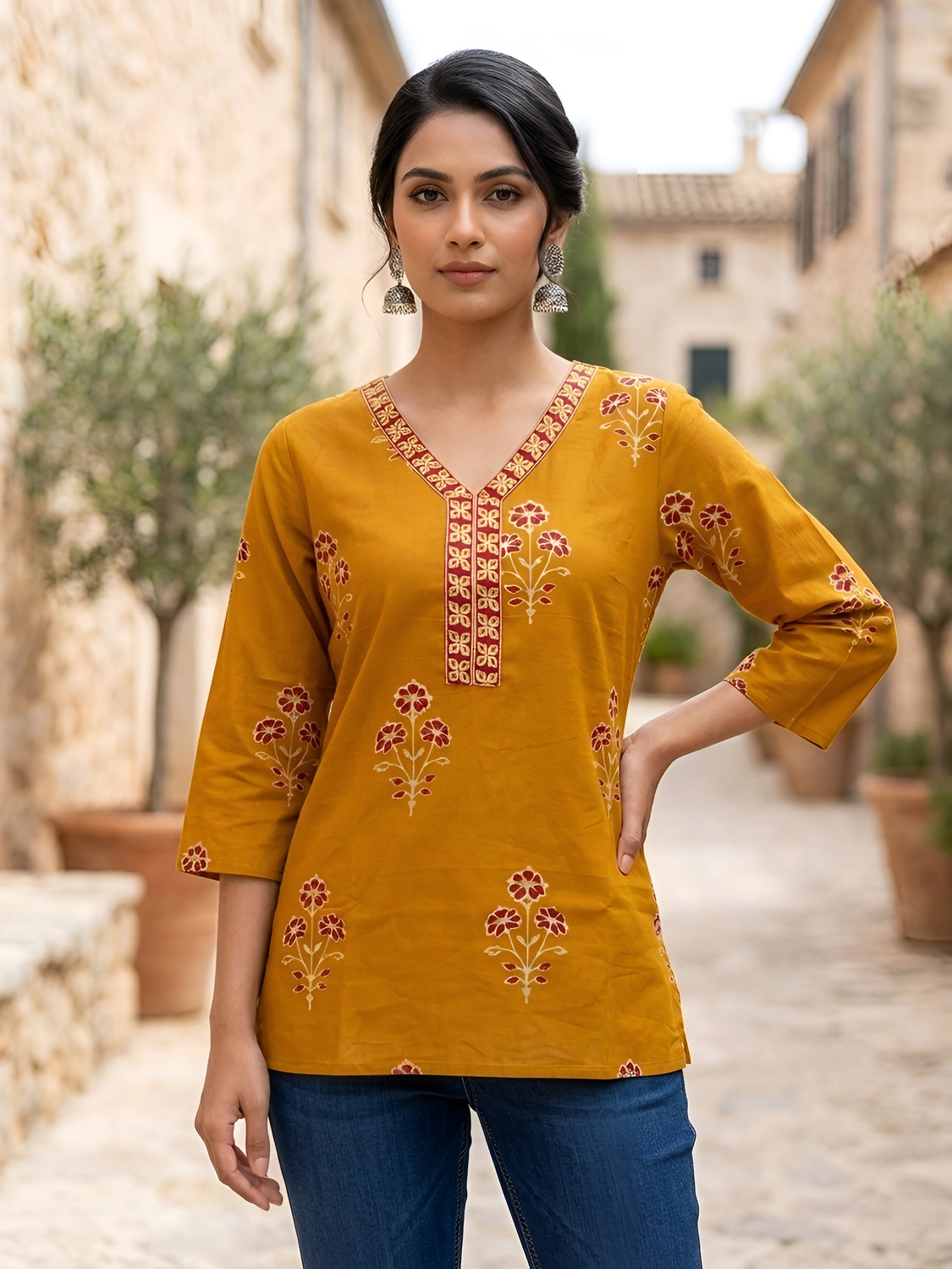 Nayo Women Printed Straight Kurta