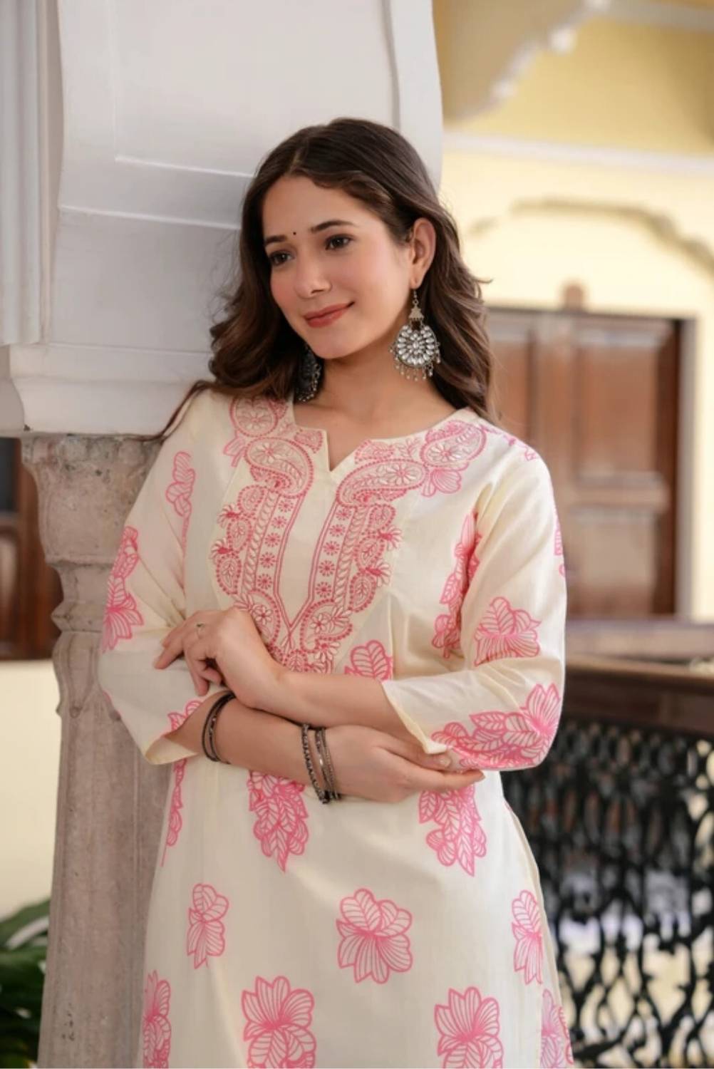 Meetara Creation Women Printed Straight Kurta