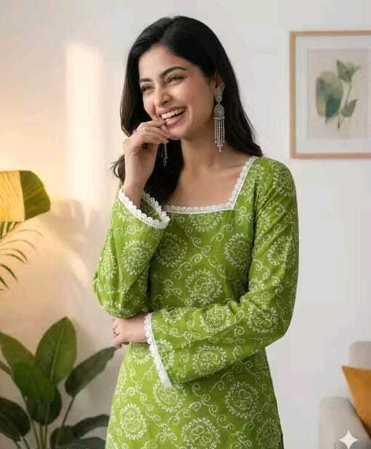 Image of premokar fashion Women Printed Straight Kurta