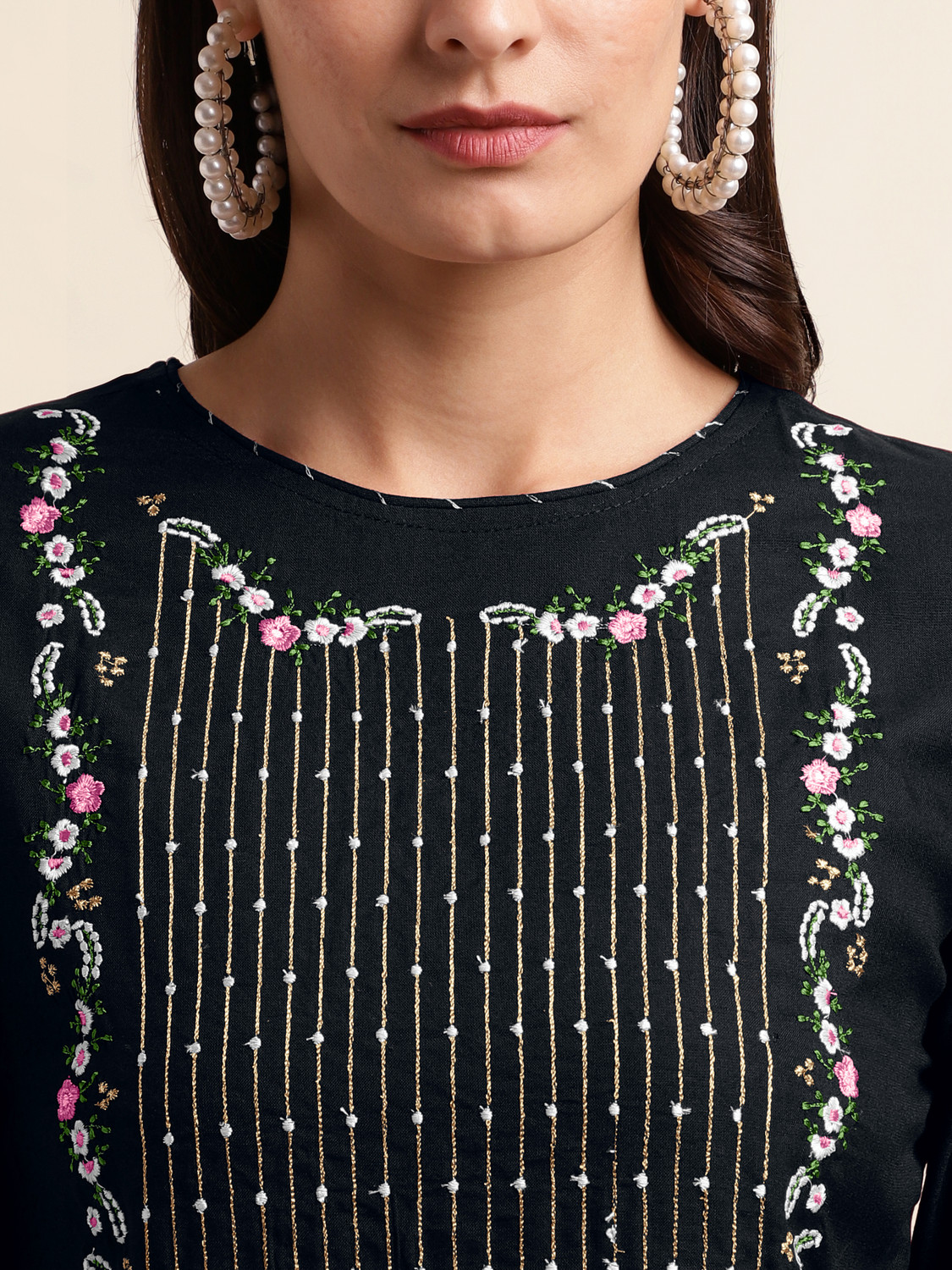 Image of MIRCHI FASHION Women Embroidered Straight Kurta