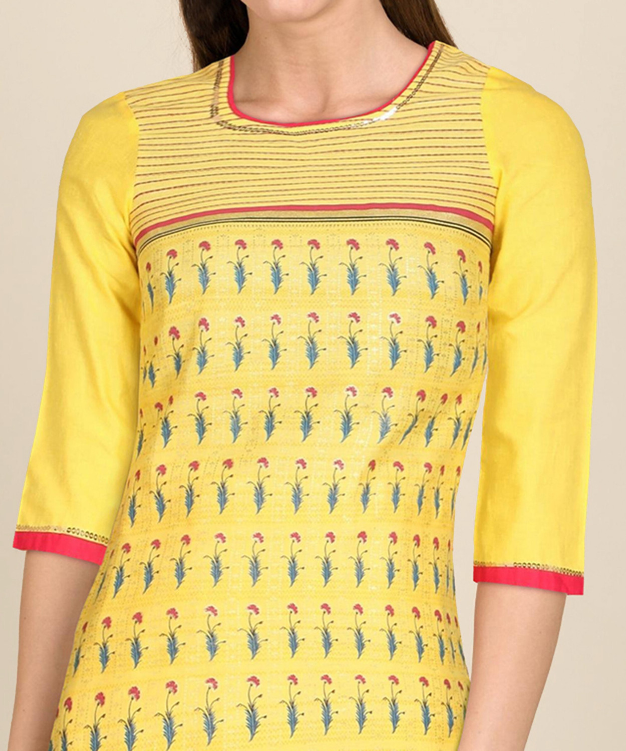 Image of Aurelia Women Floral Print Straight Kurta